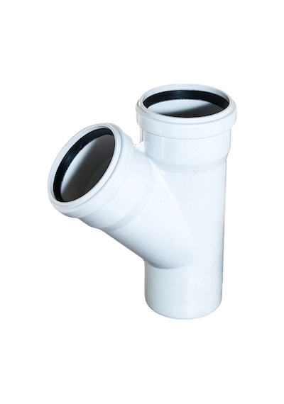 Mey İthalat Pvc Atık Su Borusu 75x75 Tek Çatal 45 Derece 10 Adet Diğer