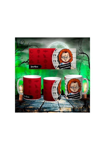 Ghostbastır Desıgn Kişiye Özel Chucky Kupa Bardak Tek Adet K0453 Çok Renkli