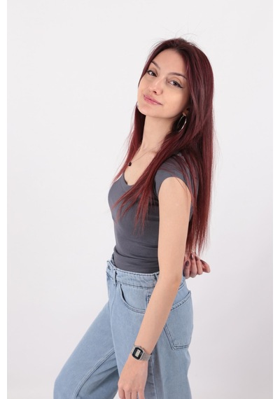 Busem S0016476 Kadın Bluz Antrasit