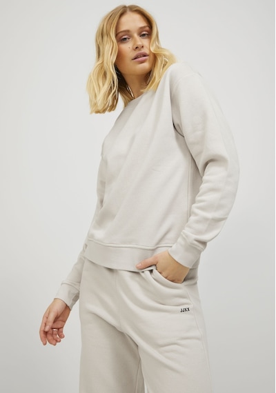 Jack & Jones Kadın Göğüste Jjxx Logolu Sweatshirt - Abbie 12223962 Moonbeam Krem