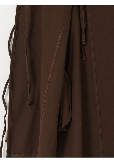Lcw Modest Kahverengi Kruvaze Yaka Kadın Kimono