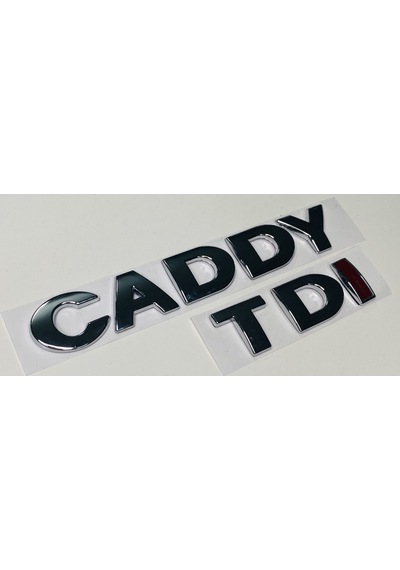 Vw Caddy 2004 - 2010 Tdi Arka Bagaj Yazısı Tek Kırmızı Set