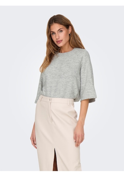 Only Onlsımonı 3/4 Pullover Knt Noos Kadın Gray Kazak - 15333199 Gray