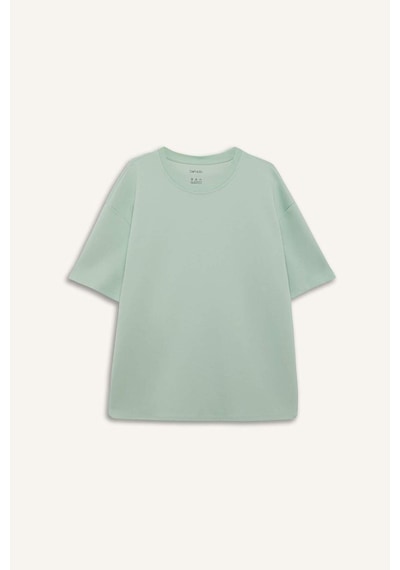 Defacto Oversize Geniş Kalıp Ütü Gerektirmeyen Bisiklet Yaka Kısa Kollu Basic Düz Ağır Kumaş Tişört X3926az25spgn1180 Yeşil Defacto Oversize Geniş Kalıp Ütü Gerektirmeyen Bisiklet Yaka Kısa Kollu Basic Düz Ağır Kumaş Tişört X3926az25spgn1180 Yeşil