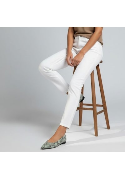 Ne&ve Shoes Mavi Deri Yılan Baskı Sivri Burun Şık Ve Rahat Günlük Babet