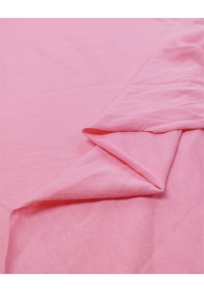 Pembe Renkte Yumuşak Ama Pamuk Pamuk Süprem Penye Kumaş Tişörtlük & Elbiselik En: 170cm-12397