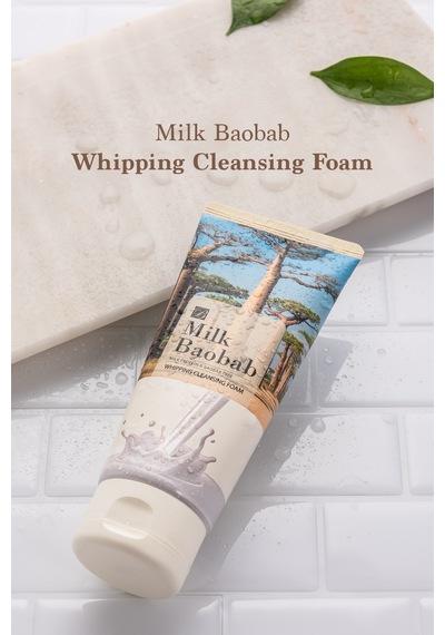 Bitkisel Özlü Nazik Temizlik Sunan Yoğun Yapılı Temizleme Köpüğü Mılk Baobab Whipping Cleansing Foam