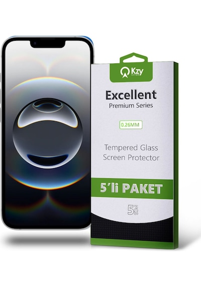 Apple Uyumlu   iPhone 16e İle Temperli Ekran Koruyucu Kırılmaz Cam Ekonomik 5'li Paket