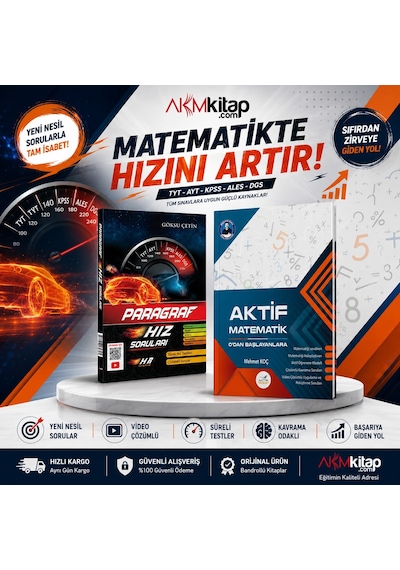 Aktif Öğrenme Tyt Aktif Matematik 0 Dan Başlayanlara Ve Hız Renk Paragraf Soru Bankası Seti 2 Kitap