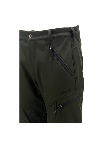 Erkek Soft Shell İçi Polarlı Outdoor Haki Pantolon 001