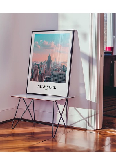 Çerçevesiz Poster New York Silüeti Gün Doğumu