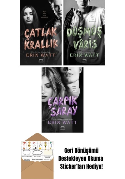 Çatlak Krallık Royal Serisi 6. Kitap + Lekeli Taç Royal Serisi 4. Kitap + Çarpık Saray Royal Serisi 3. Kitap
