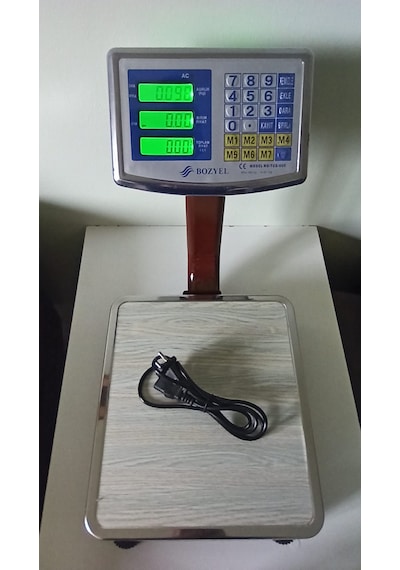 100 Kg Kapasiteli Terazi-5 Gr Hassasiyet-şarjlı-büyük Akülü-çift Taraflı Katlanır Tartı