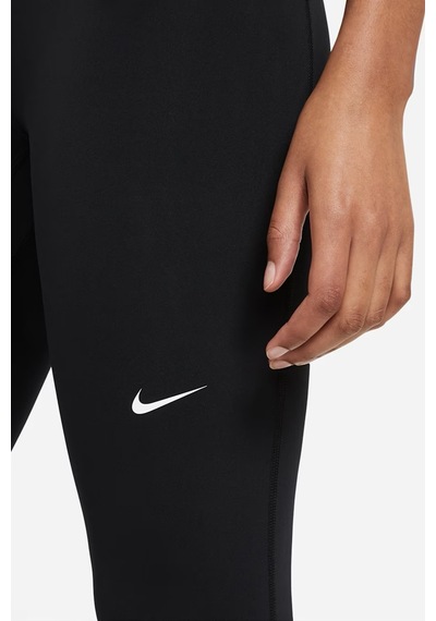 Nike Pro 365 Mid-rise Crop Training Legging File Panelli Kadın Crop Tayt Siyah