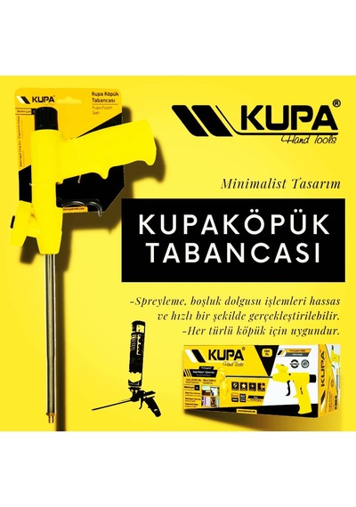Kupa Köpük Tabancası Alüminyum Uç Plastik Sap Her Köpüğe Uyar