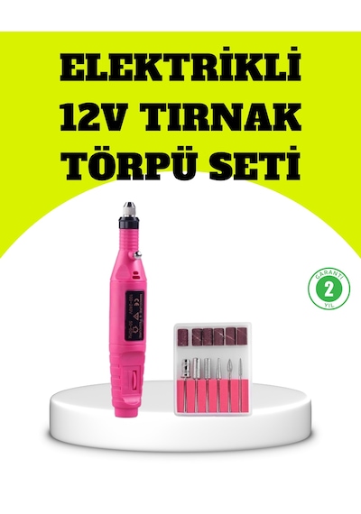 Elektrikli - 923 - Manikür Pedikür Törpü Seti - Glblseme - 6 Başlıklı