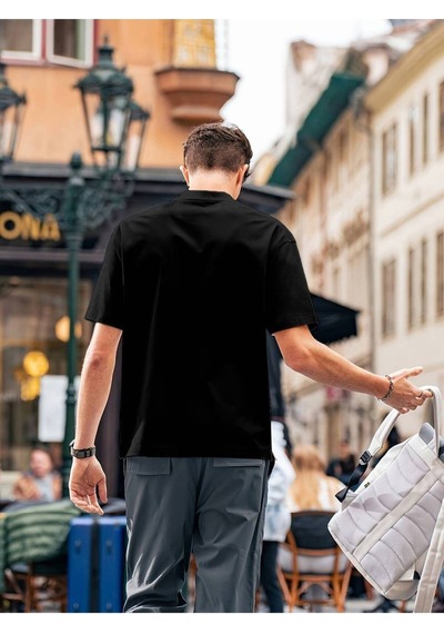 Noıssey Siyah Erkek Oversize Yazılı Baskılı Kısa Kollu Oversize Pinterest