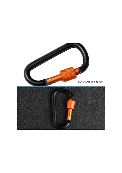 Omeniv Siyah Karabina Karabiner Outdoor Anahtarlık Çanta Kamp Çok Renkli