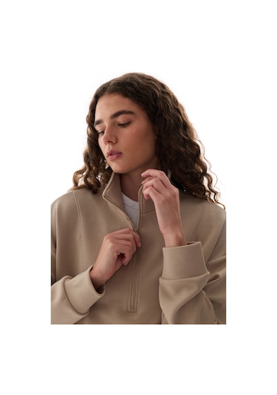 Penti Bej İpeksi Dokunuş Silky Touch Yarım Fermuarlı Sweatshirt