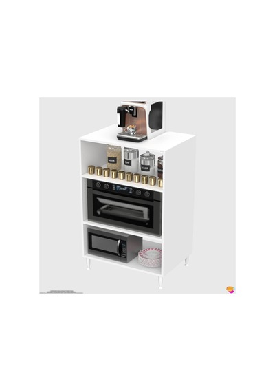 Silva 75x119,2x48 Cm Mikrodalga Ve Midi Fırın Standı - 3 Bölmeli Çok Amaçlı Mutfak Rafı Beyaz Silva 75x119,2x48 Cm Mikrodalga Ve Midi Fırın Standı - 3 Bölmeli Çok Amaçlı Mutfak Rafı Beyaz