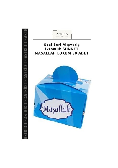 Özel Seri Alışveriş İkramlık Sünnet Maşallah Lokum 50 Adet