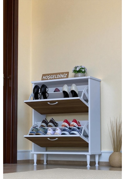 Eliusta Antrex 72 Cm Ceviz 2 Düşer Kapaklı Ayakkabılık 72x90x26 Cm Ayaklı 4 Bölmeli Ayakkabılık Ceviz Eliusta Antrex 72 Cm Ceviz 2 Düşer Kapaklı Ayakkabılık 72x90x26 Cm Ayaklı 4 Bölmeli Ayakkabılık Ceviz