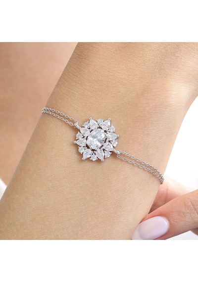 Effective Diamond Paris Işıltısı Işıltılı Gümüş Bileklik