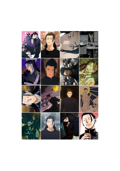 Jujutsu Kaisen - Suguru Geto Tasarımlı Desenli 16 ' Lı Fotokart Seti