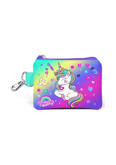 Coral High Renkli Unicorn Desenli Bozuk Para Çantası - Kız Çocuk Çok Renkli