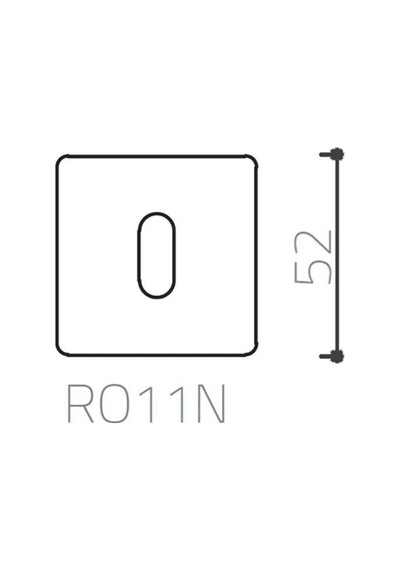 System Kare Oda Kapı Rozeti Antik Renk Ro11n Abm