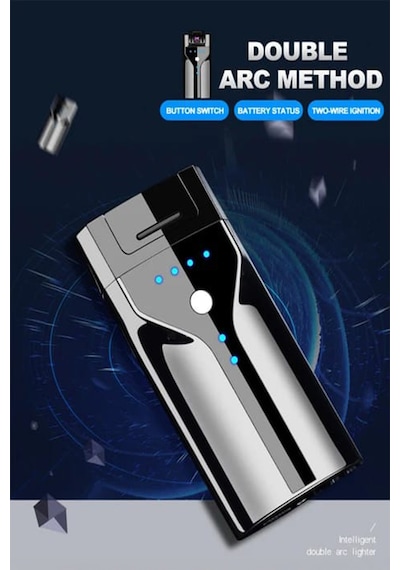 Judas K16 Usb Şarjlı 2 Arc Alevsiz Çakmak -new Style