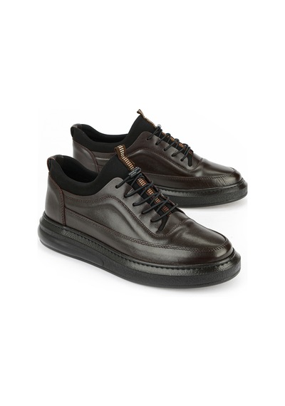 Ziya Erkek Hakiki Deri Sneaker 161423z88 Kahve 161423z88 300 40