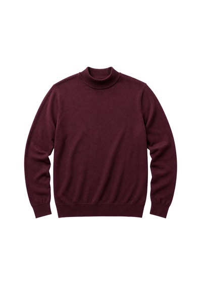 Battalmoda Erkek Büyük Beden Bordo Yarım Balıkçı Pamuklu Kazak 3xl-4xl-5xl-6xl