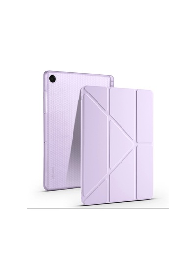 Galaxy Uyumlu  Tab A11 Plus Kılıf Zore Tri Folding Kalem Bölmeli Standlı Kılıf Klasik