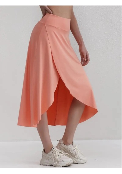Valensdesign Kadın Cep Detay Taytlı Sandy Etek Pembe
