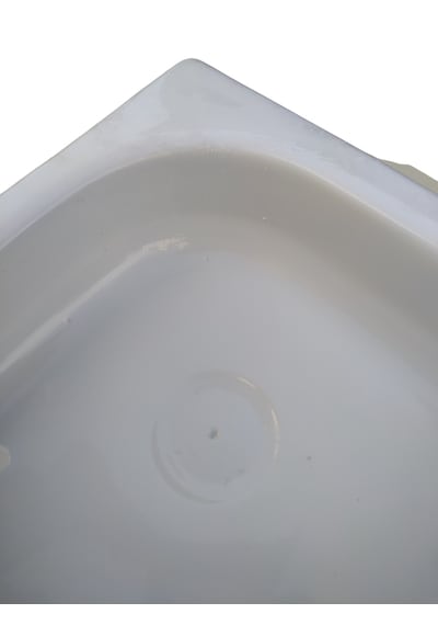 Üçgen Evye Lavabo. Tekne Evyesi. Karavan Evyesi. Beyaz 35x35cm