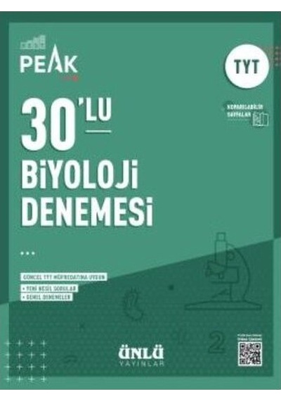 Ünlü Yayıncılık Tyt Biyoloji Best Peak 30 Lu  Denemesi