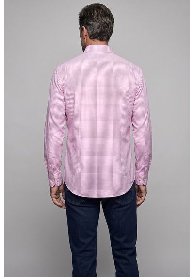 Bisse Pembe Regular Fit Cepsiz Uzun Paşa Yaka Gömlek Gmeks261040 C29