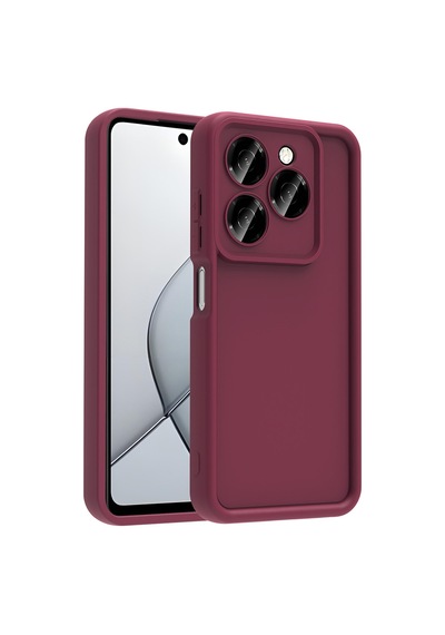 Zore Tecno Spark 20 Pro 5g Kılıf Kamera Korumalı Omsy Ananas Kapak - Mürdüm