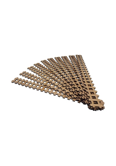 Ahşap Çit Boyanabilir Ahşap Model Çiti 3x30cm 10 Adet