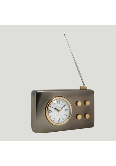 Vitale Black Nikel Radio Saat 5 25 16 Cm