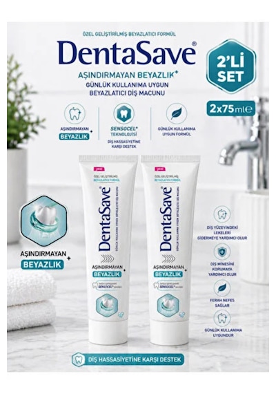 Aşındırmayan Beyazlatıcı Diş Macunu 75 Ml 2li Beyazlatma