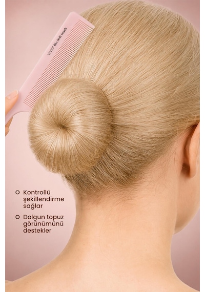 Vepa Sleek Bun Set, Profesyonel Topuz Fırçası, Krepe Tarak Diğer