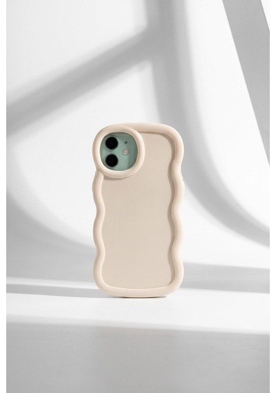 Apple iPhone 11 Pro Uyumlu Dalgalı Tasarım Kamera Korumalı Mat Silikon-54237 Beyaz