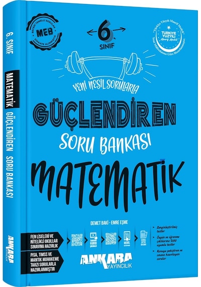 Ankara 2025 6. Sınıf Matematik Güçlendiren Soru Bankası Güncel Müfredat