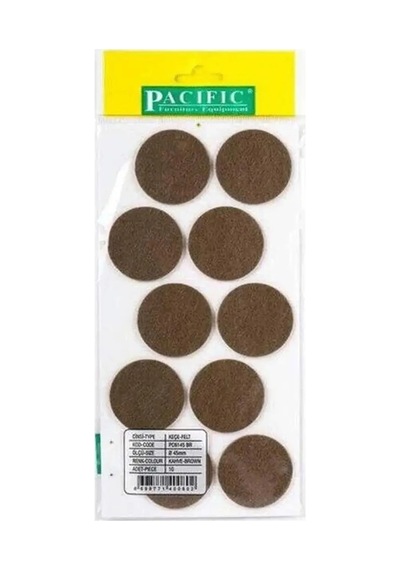 Cateksss Pacific Yuvarlak Yapışkanlı Sandalye Koltuk Mobilya Ayak Keçesi Felt 18 Mm Kahve Kahverengi