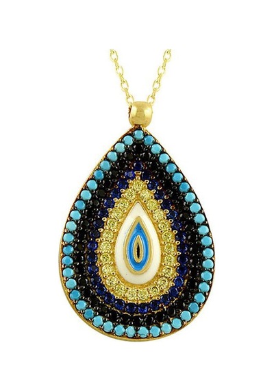 Damla Göz Kolye 3.64 Gram 14 Ayar Altın