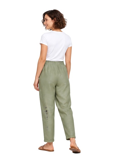 Lili Woman Kadın Beli Lastikli Bağcıklı Cepli Rahat Kesim Pantolon Haki Lw.gk-pnt002hk