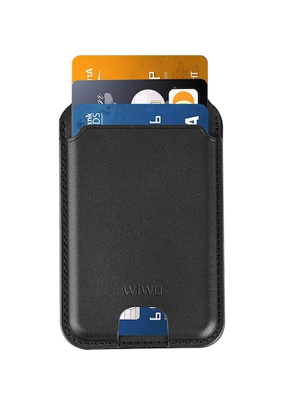 Standlı Magnetik Kartlık Wiwu Mw-003 Mag Wallet Siyah