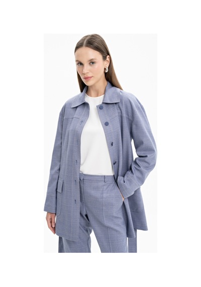Aker 24ss05098111 Küçük Beden Ceket 24ss05098111 086 İndigo İndigo
